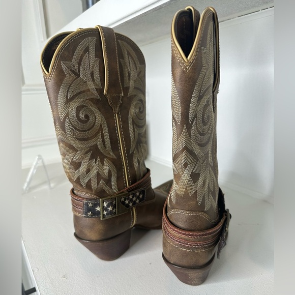 Durango Women’s Western Boots – Size 9.5M Brown Embroidered Leather Rodeo Ready - Picture 5 of 13